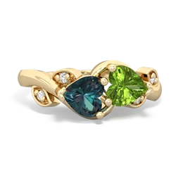 Alexandrite Floral Elegance 14K Yellow Gold ring R5790