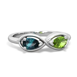 Alexandrite Infinity 14K White Gold ring R5050