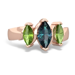 Alexandrite Three Peeks 14K Rose Gold ring R2433