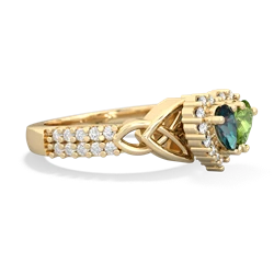 Alexandrite Celtic Knot Two Hearts As One 14K Yellow Gold ring R2644HRT