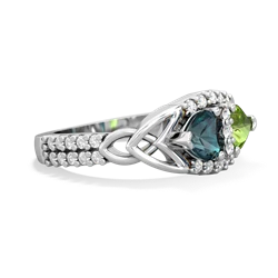 Alexandrite Sparkling Celtic Knot 14K White Gold ring R2645