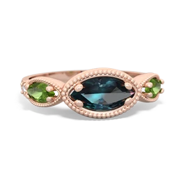 Alexandrite Milgrain Marquise 14K Rose Gold ring R5700