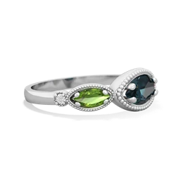 Alexandrite Milgrain Marquise 14K White Gold ring R5700