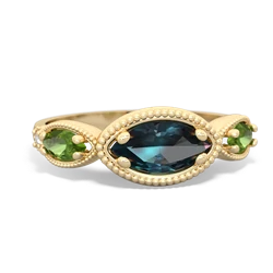 Alexandrite Milgrain Marquise 14K Yellow Gold ring R5700