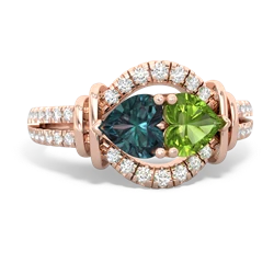 Alexandrite Art-Deco Keepsake 14K Rose Gold ring R5630