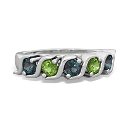 Alexandrite Anniversary Band 14K White Gold ring R2089