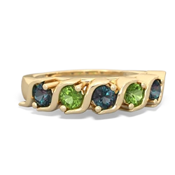 Alexandrite Anniversary Band 14K Yellow Gold ring R2089