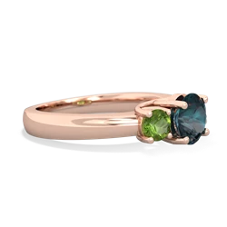 Alexandrite Three Stone Round Trellis 14K Rose Gold ring R4018