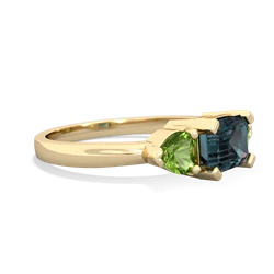 Alexandrite Three Stone 14K Yellow Gold ring R5235