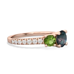 Alexandrite Pave Trellis 14K Rose Gold ring R5500