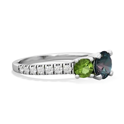 Alexandrite Pave Trellis 14K White Gold ring R5500