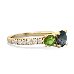 Alexandrite Pave Trellis 14K Yellow Gold ring R5500