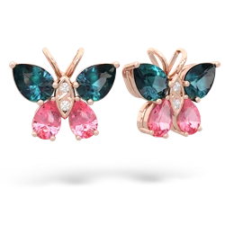 Alexandrite Butterfly 14K Rose Gold earrings E2215