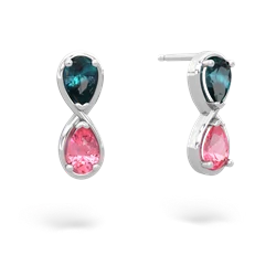 Alexandrite Infinity 14K White Gold earrings E5050