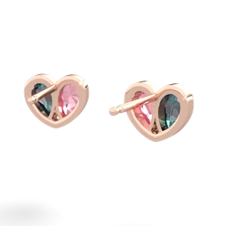 Alexandrite 'Our Heart' 14K Rose Gold earrings E5072