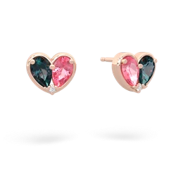 Alexandrite 'Our Heart' 14K Rose Gold earrings E5072