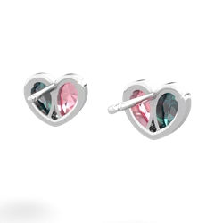 Alexandrite 'Our Heart' 14K White Gold earrings E5072