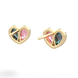 Alexandrite 'Our Heart' 14K Yellow Gold earrings E5072