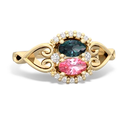 Alexandrite Love Nest 14K Yellow Gold ring R5860