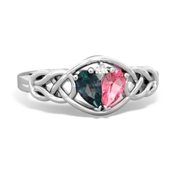 Alexandrite Celtic Love Knot 14K White Gold ring R5420