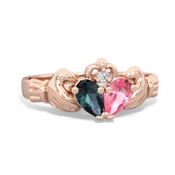 Alexandrite 'Our Heart' Claddagh 14K Rose Gold ring R2388