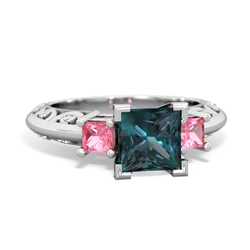 Alexandrite Eternal Embrace Engagement 14K White Gold ring C2001