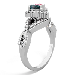 Alexandrite Diamond Twist 'One Heart' 14K White Gold ring R2640HRT