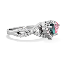 Alexandrite Diamond Twist 'One Heart' 14K White Gold ring R2640HRT