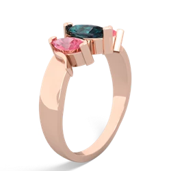 Alexandrite Three Peeks 14K Rose Gold ring R2433