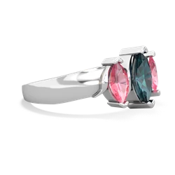 Alexandrite Three Peeks 14K White Gold ring R2433