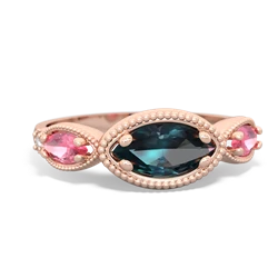 Alexandrite Milgrain Marquise 14K Rose Gold ring R5700