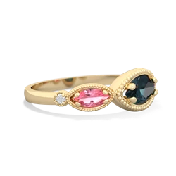 Alexandrite Milgrain Marquise 14K Yellow Gold ring R5700