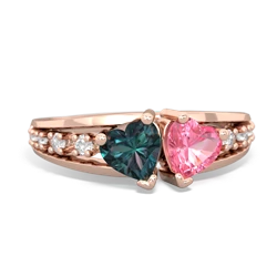 Alexandrite Heart To Heart 14K Rose Gold ring R3342