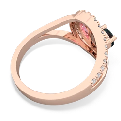 Alexandrite Nestled Heart Keepsake 14K Rose Gold ring R5650