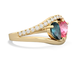 Alexandrite Nestled Heart Keepsake 14K Yellow Gold ring R5650