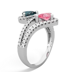 Alexandrite Diamond Dazzler 14K White Gold ring R3000