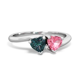 Alexandrite Sweethearts 14K White Gold ring R5260