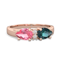 Alexandrite Pear Bowtie 14K Rose Gold ring R0865