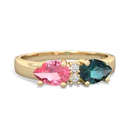 Alexandrite Pear Bowtie 14K Yellow Gold ring R0865