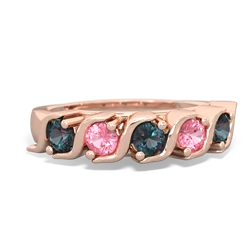 Alexandrite Anniversary Band 14K Rose Gold ring R2089