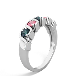 Alexandrite Anniversary Band 14K White Gold ring R2089