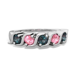 Alexandrite Anniversary Band 14K White Gold ring R2089