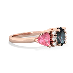 Alexandrite Antique Style Three Stone 14K Rose Gold ring R2186