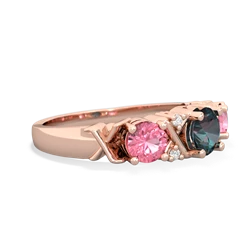 Alexandrite Hugs And Kisses 14K Rose Gold ring R5016