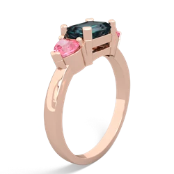 Alexandrite Three Stone 14K Rose Gold ring R5235