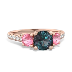 Alexandrite Pave Trellis 14K Rose Gold ring R5500