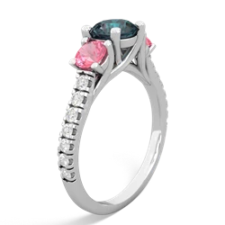 Alexandrite Pave Trellis 14K White Gold ring R5500