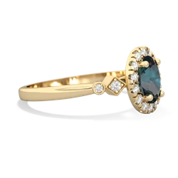 alexandrite halo rings