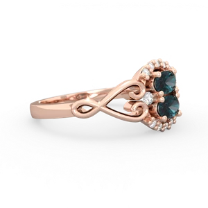 Alexandrite Love Nest 14K Rose Gold ring R5860