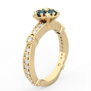 Alexandrite Sparkling Tiara Cluster 14K Yellow Gold ring R26293RD